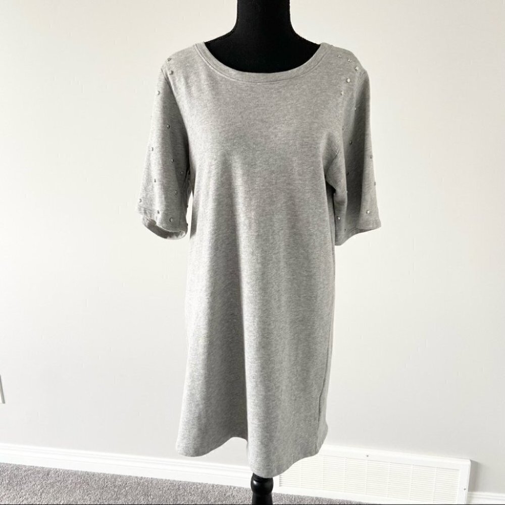 Jane &  Delancey Studded Batwing Sleeve Sweatshirt Dress